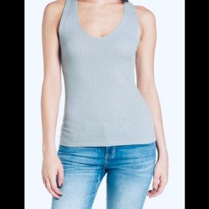 SANDRA KING~Size L~Classic Rib Knit Tank Top~